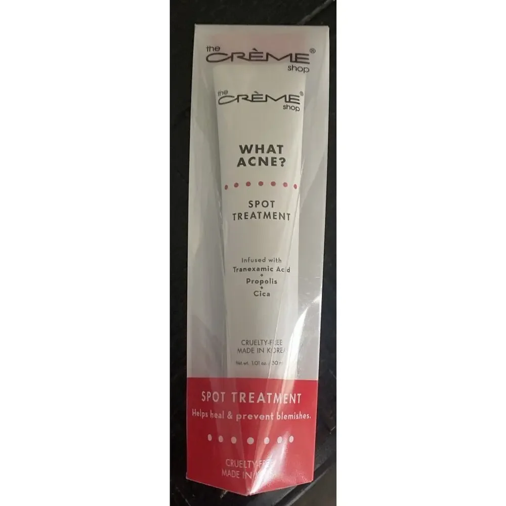 The Crème Shop WHAT ACNE? Spot Treatment 1oz + Tranexamic Acid/Propolis/Cica
